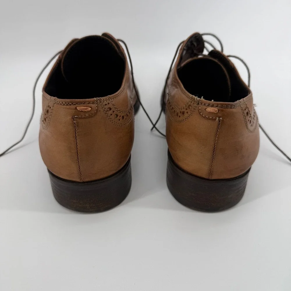 Coach‎ Mens Brown Leather Bryant Wingtip Oxford Dress Shoes Lace Up Size 10